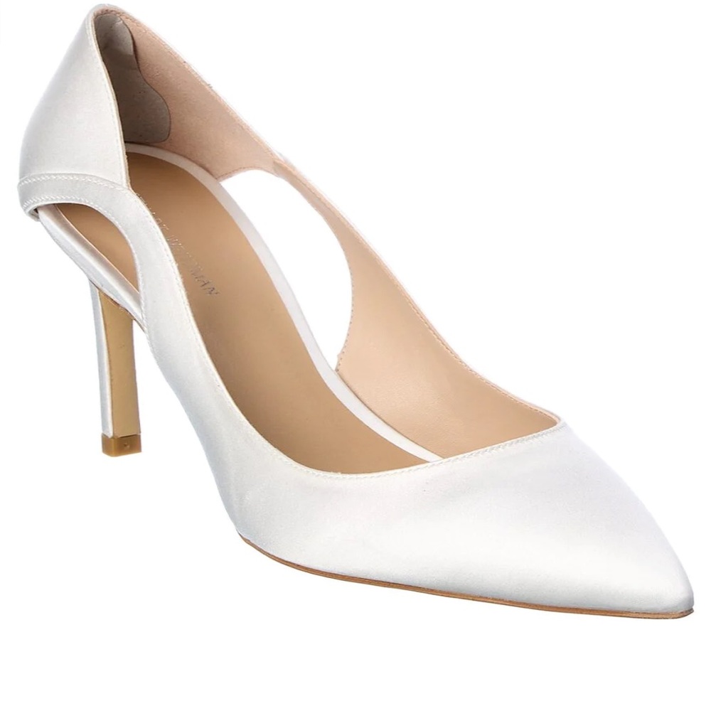 Stuart Weitzman Mariposa 85 Satin Pump.